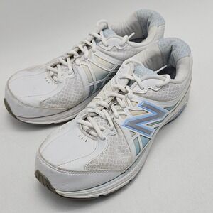 New Balance 847v2 Womens 9 2E Wide White Blue Walking Shoes WW847WT2 USA Made